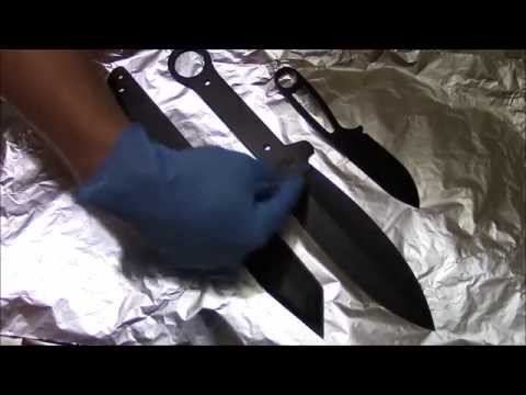 Knife etching part 1 - Gun blue and bleach - Cold steel shanghai shadow kunai