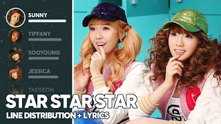 Girls&#39; Generation - Star Star Star (Line Distribution + Lyrics Color Coded) PATREON REQUESTED