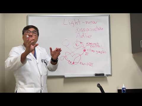 Light near dissociation in Adies pupil