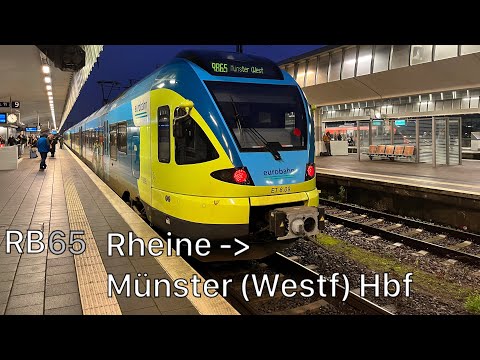 Die Mitfahrt mit der RB65 von Rheine bis Münster (Westf) Hbf
