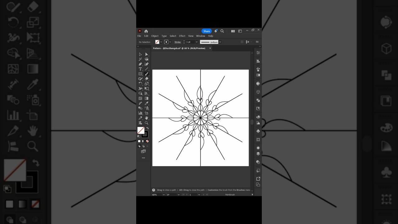 Mandala Pattern Design in Illustrator ✨ | Easy Symmetry Tutorial @FrameGuru02​