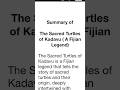 The Sacred Turtles Of Kadavu Summary