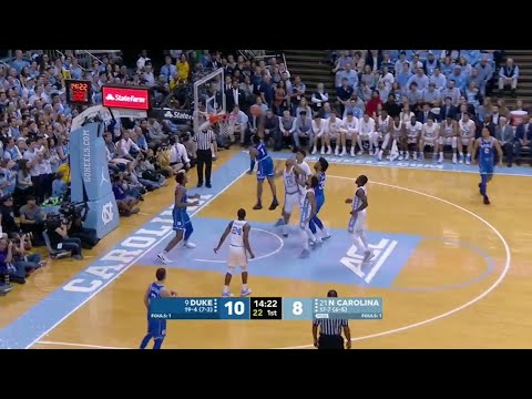 Trevon Duval Hard 1 Hand Dunk (North Carolina vs. Duke)