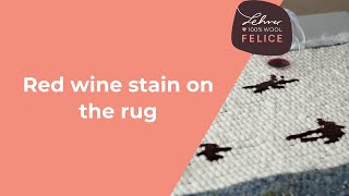 Red wine stain on the rug - how to get rid of it