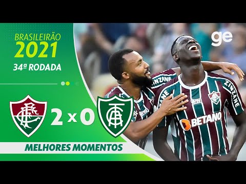 Gols e lances de Fluminense x América-MG