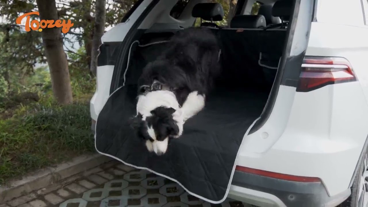 Watch video Toozey Complete Car Boot Protector for Dogs Now Toozey Complete Car Boot Protector for Dogs