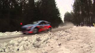 preview picture of video 'WRC RallySweden 2014 Shakedown Råda Thierry Neuville on Hyundai i20'
