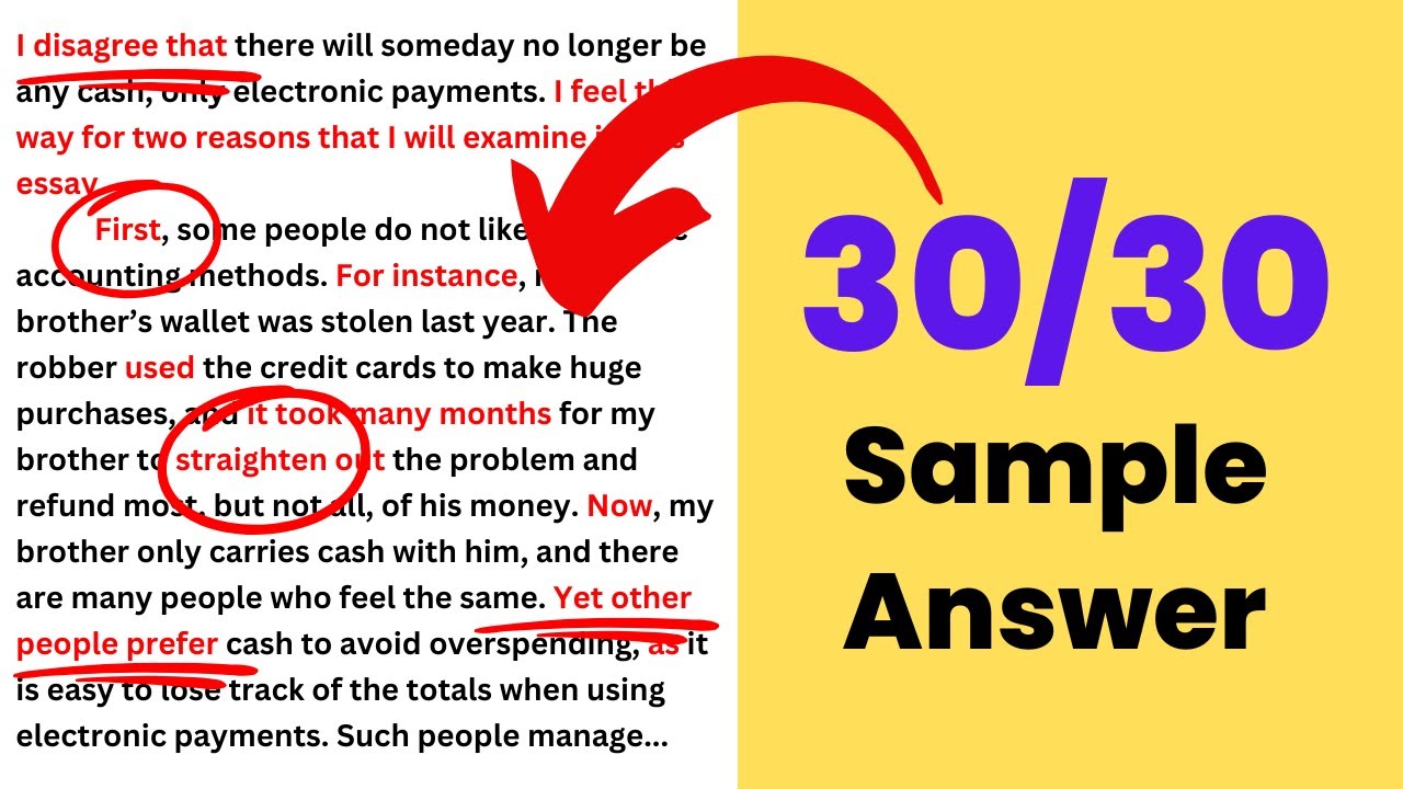 TOEFL Writing Task 2 30/30 Sample Answer Agree-Disagree