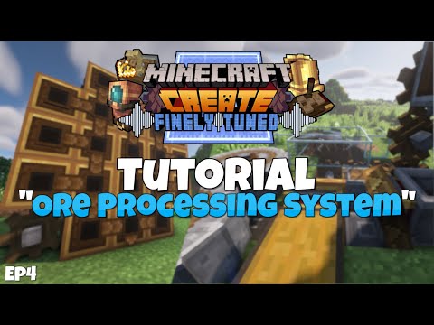 Minecraft Create Mod 0.3.2 Tutorial - Ore Processing System Ep 4