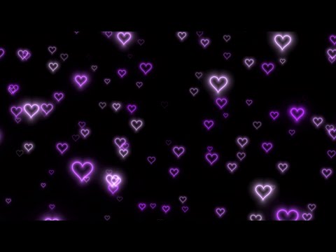 2-Hour 4k Purple Neon Flying Hearts Background Loop | Valentine's Day Heart Wallpaper | Background