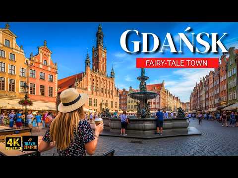 GDAŃSK Poland Walking Tour 4K | UNBELIEVABLY BEAUTIFUL FAIRY-TALE TOWN