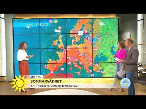 Sommarvädret – SMHI varnar för extrema temperaturer  - Nyhetsmorgon (TV4)