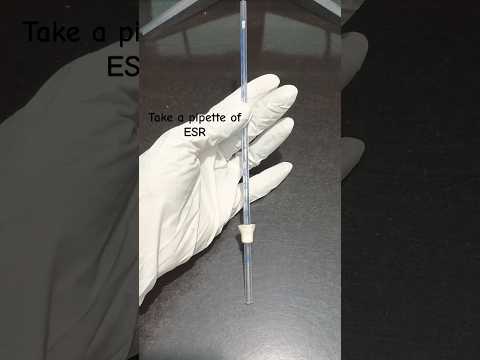 ESR Test (Erythrocyte Sedimentation Rate) Method : Westergren Manual #lab #dmlt #esr #labtechnician