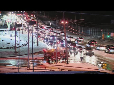 Winter Weather Causes Problems For Drivers