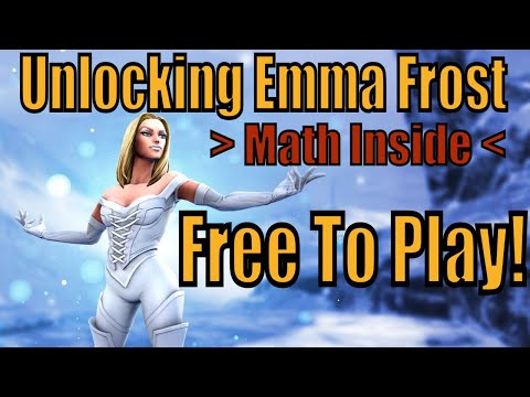 Unlocking Emma Frost Free To Play (Milestone) MATH INSIDE - Marvel Strike Force.
