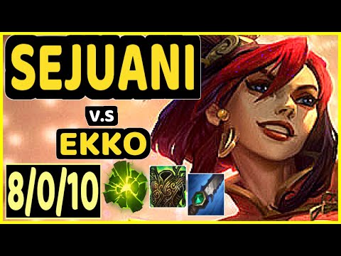 TURTLE (SEJUANI) vs EKKO - 8/0/10 KDA JUNGLE GAMEPLAY - BR Ranked GRANDMASTER