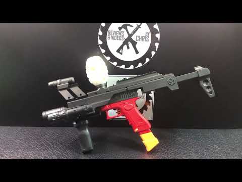 ANSTOY Glock 18 Gel Ball Blaster Carbine Kit Conversion Build Part 3