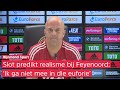 Arne Slot gaat niet mee in euforie na Vitesse - Feyenoord: 'Er liggen nog veel uitdagingen'