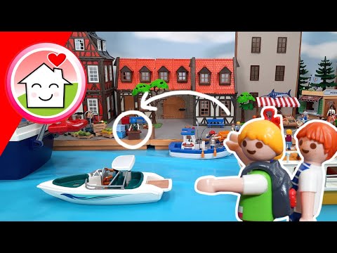 Playmobil Familie Hauser - Hafenrundfahrt mit Lena - Geschichte mit Manni Mütze und Rosabella