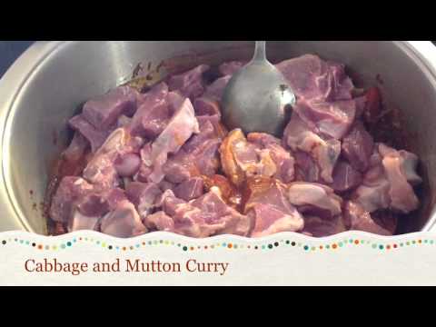 Cabbage and Mutton Curry - Indian Cuisine