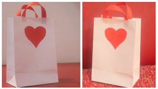 How to make a paper bag for gift - DIY paper bag for gift