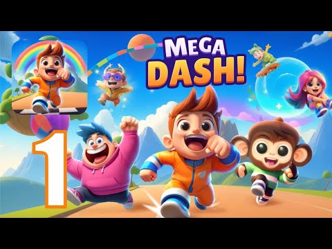 Mega Dash: Fun Party & Friends | Gameplay 1 | Parkour
