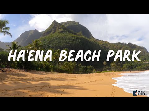 Ha'ena Beach Park is a beautiful beach located on the north shore of Kauai in Hawaii