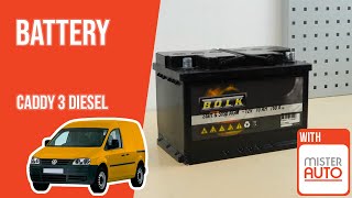 Youtube thumbnail of video "How to replace the car battery Caddy mk3 1.9 TDI 🔋"