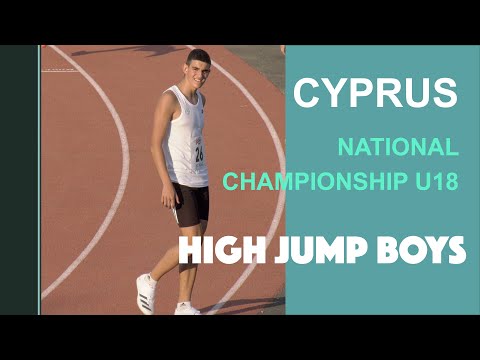 National Championship of Cyprus. High jump. Boys U18