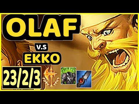 GILIUS (OLAF) vs EKKO - 23/2/3 KDA JUNGLE CHALLENGER GAMEPLAY - EUW