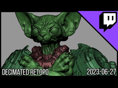 3D Character Sculpting - Marco Plouffe's Twitch Stream of 2023-06-27 - Finishing the Highres