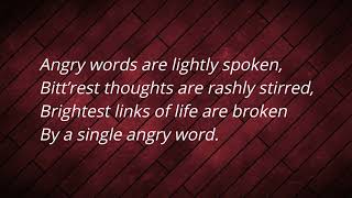 Angry Words - McCoy Family Singers (Lyrics)