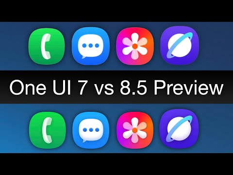 One UI 7 vs 8.5 Preview Icons!