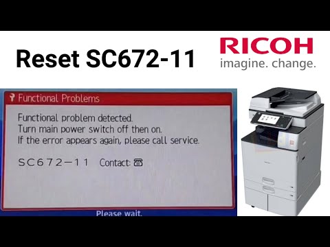 How to reset SC 672-11 in Ricoh MP 2554, MP 3054 MP 4054, MP 2555 How to fix error code SC672-11