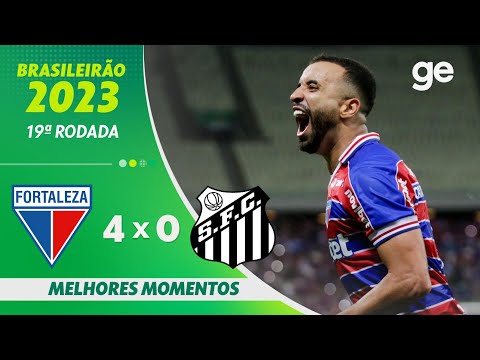 Gols e lances de Fortaleza x Santos