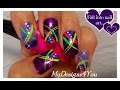 Neon Nail Art For Beginners | Abstract Nail Design ...