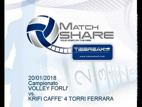 CELANESE VOLLEY FORLI' - KRIFI CAFFE' 4 TORRI FERRARA 20/01/2018 - Serie B