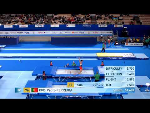 FERREIRA Pedro (POR) M - 2019 Trampoline Worlds, Tokyo (JPN) - Qualification Trampoline R1
