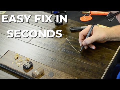 FIX A WHITE FLOORING SCRATCH | Hardwood Floor Scratch Repair