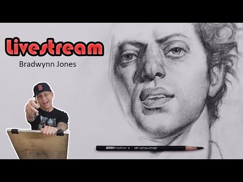 Testing Out a New Pencil... Ritmo B LIVESTREAM #59 Saturday ⏰🐌🖍 Portrait Drawing