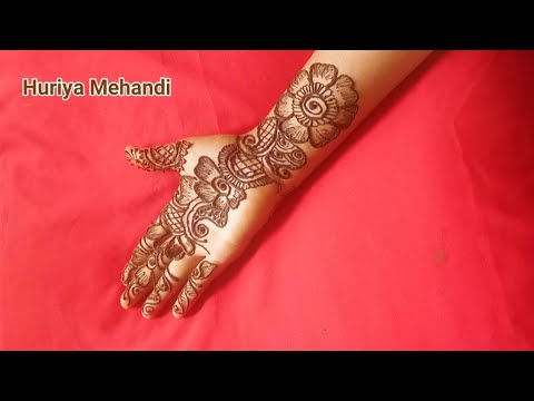New stylish arabic mehndi design 😍 | Very beautiful front hand mehndi design | Huriya Mehandi Design