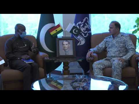 CHIEF OF THE NAVAL STAFF EXCHANGING VIEWS WITH HIGH COMMISSIONER OF REPUBLIC OF GHANA TO PAKISTAN