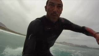 preview picture of video 'surfing in lanzarote,la santa,kalufa surf school lanzarote go pro'