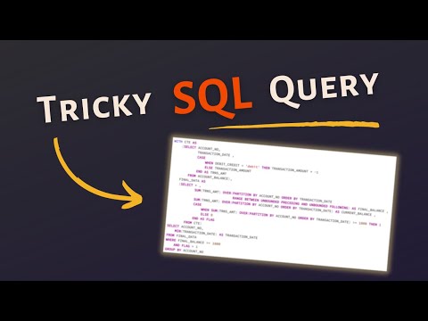 Solving a tricky SQL Interview Query