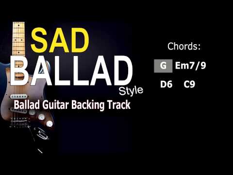 Sad Ballad #2 (SteveVai, JoeBonamassa,..) Guitar Backing Track 62 Bpm Highest Quality