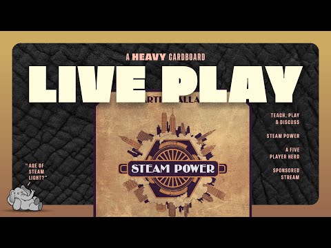 Steam Power (Gamefound) - 5-player Teaching & Play-through by Heavy Cardboard