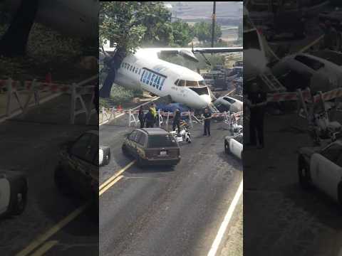 Airplane emergency landing on road ...