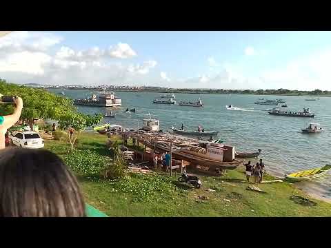 procissão fluvial no velho Chico porto real do colégio Alagoas Brasil