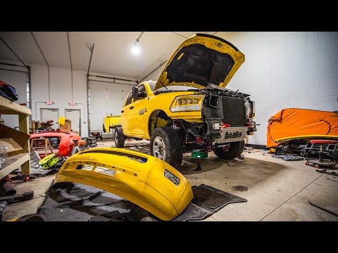 Putting the BIGGEST INTERCOOLER I could FIT on my Cummins!
