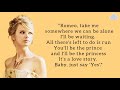 TAYLOR SWIFT - Love Story Lyrics